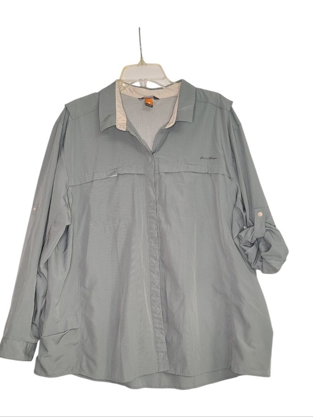 Eddie Bauer Light Green Venting Long Sleeve Performance Hiking Shirt Plus 2X
